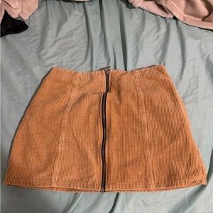 Chloe K Camel Corduroy Mini Skirt